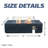 52 Inch Outdoor Concrete Propane Gas Rectangle Fire Pit Table In Dark Gray Color-376143336