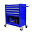 Chariot à outils roulant bleu avec 4 tiroirs, chariot à outils en acier robuste pour le garage - mobilité en douceur et organisation facile des outils-598931040