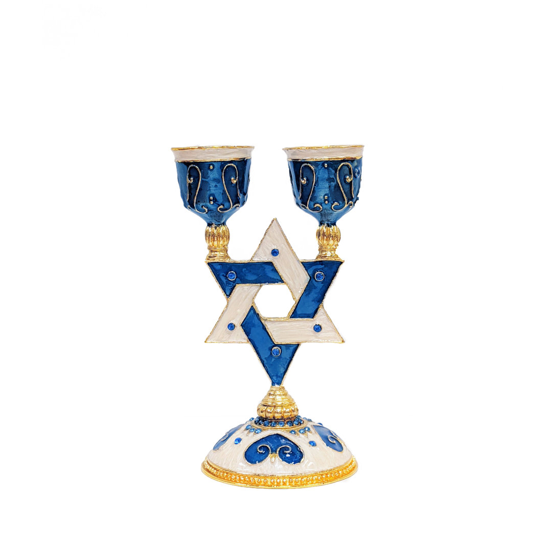 Star of David Shabbat Candle Holder World Menagerie 