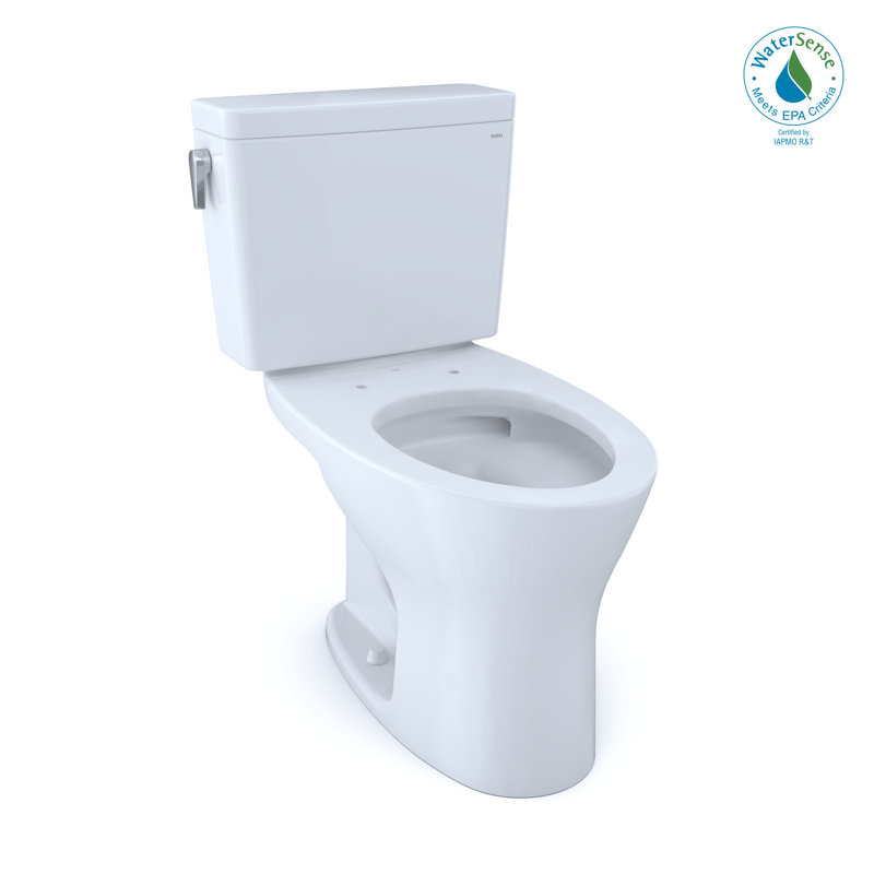Drake® Dual-Flush Elongated Two-Piece Toilet, Cotton White, 10"