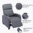 25.59" Wide Modern and Soft Massage Home Theater Individual Seat with Remote Control (Set of 4)