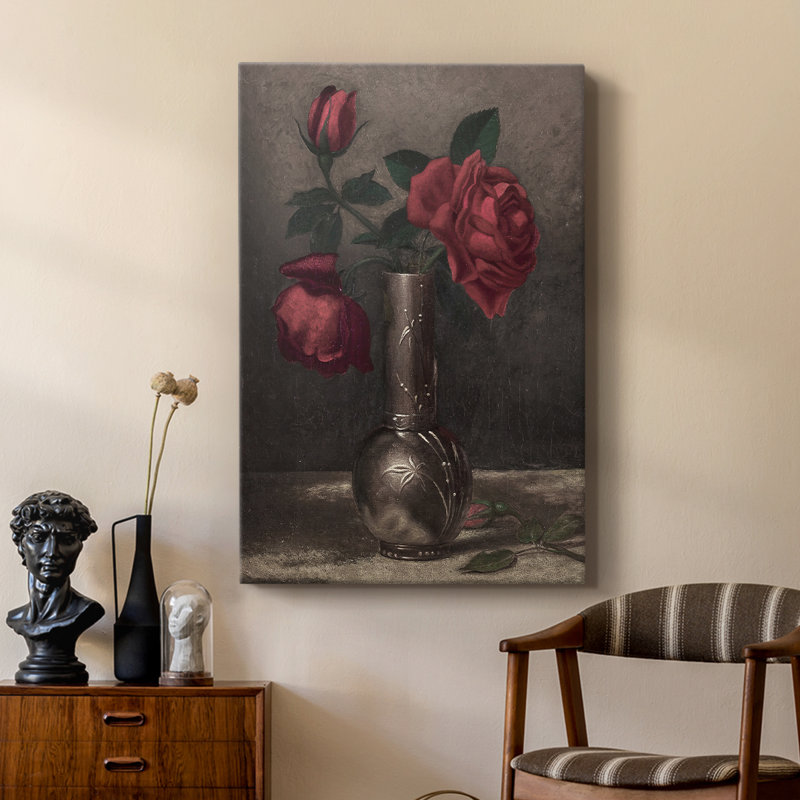 Imprimé floral rétro CCLX III - galerie Cavas sur mesure, H 60 po x l 40 po
