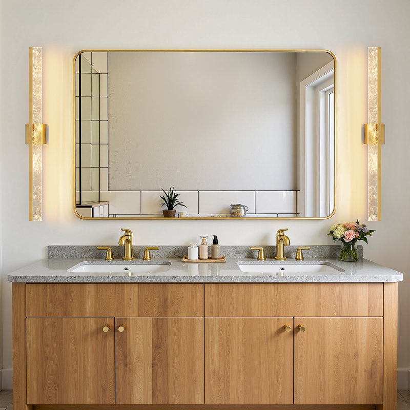 39'' Dimmable LED Vanity Light, 4.72" H x 39" W x 3.23" D, Brushed Gold