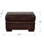 Cuir - Siège, mousse à mémoire de forme, structure en bois d'eucalyptus massif, brun, coussin mi-ferme confortable avec du bois à haute résilience de 2,25 lb, 28,77 po Profondeur,