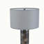 Lampe de table 16 x 16 x 23,5 po gris et argent brossé (assemblage de l'abat-jour requis)