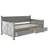 Twin Size Daybed with 2 Large Storage Drawers, X-Frame Solid Wood Bed, Modern Rustic Casual Style, Gray-118755749