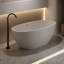 Baignoire autoportante moderne à surface solide pour baignoires et bains tourbillons