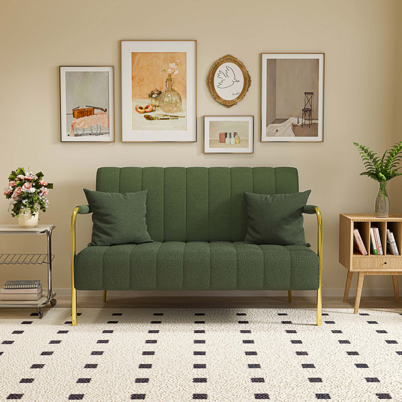 Causeuse Rheana, Tissu vert