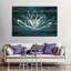 Fleur de lotus sur bois, reproduction sur toile-1244391119