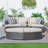 89'' Wide Curved Patio Daybed with Cushions