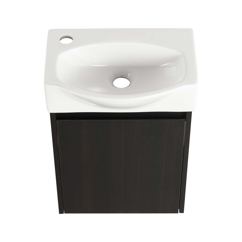 Modern Bathroom Small Vanity With Sink, Black
