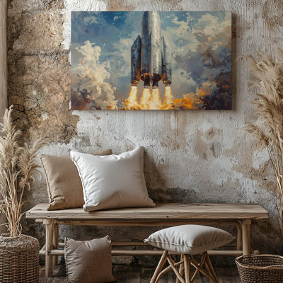 Lancement de fusée sur toile