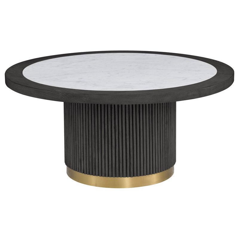 Grande table basse ronde, H 18,5 po x L 44 po x l 44 po