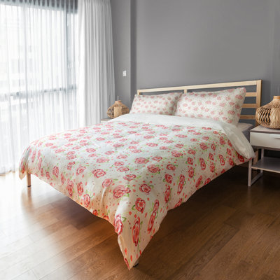 Taie décorative rose aquarelle rose