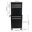 Armoire à outils roulante verrouillable noire à 6 tiroirs, coffre à outils détachable 2-en-1 (capacité totale de 100 kg) avec 4 roues (2 verrouillables) pour le garage-1490650170