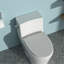 Toilette en céramique avec fonction de chasse d'eau Tornado - une pièce, blanc, siège à fermeture douce, pièce haute et hygiénique en chasse d'eau blanche à 360 degrés, fermeture facile