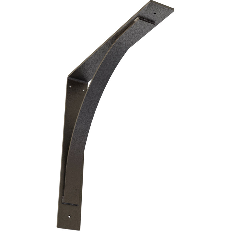 Support en acier Morris, Bronze foncé martelé, H 20 po x l 3 po x P 20 po