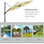 Cristina 300cm Lighted Cantilever Parasol