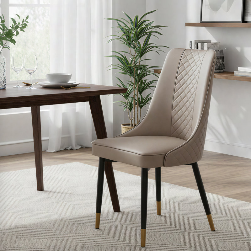 Chaise d'appoint de salle à manger Calume, Simple, Blanc
