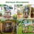 Burnettsville Tool Storage, Garden Tool Organizer with Wheels, Yard Tool Rack Garage Organization