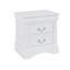 Ensemble de chambre double pleine grandeur, finition blanche, ensemble 2 pièces avec lit et 1 table de chevet-132615631-127337315
