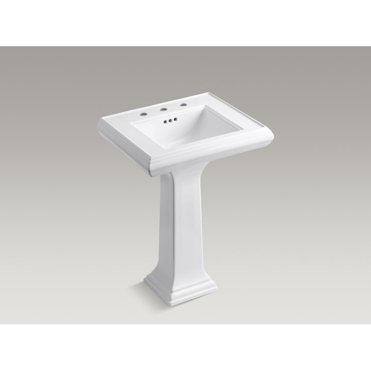 Memoirs® 26.375" Tall Rectangular Pedestal Bathroom Sink with Overflow