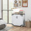 Buffet, ferme, armoire, blanc vieilli