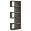 Bibliothèque de bureau usée gris patiné - 5 tablettes