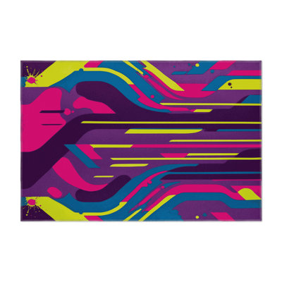 Laser Path Indoor And Outdoor Area Rug