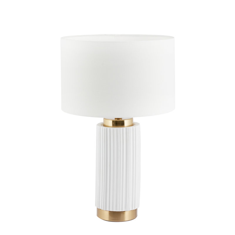Ionic Ceramic Table Lamp, White