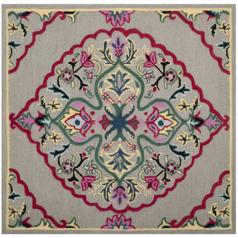 Blokzijl Hand Tufted Wool Oriental Rug, Square 7'