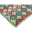 Tapis unique en laine noué à la main de style années 1960 de 4 pi 11 po x 8 pi vert / rouge / brun