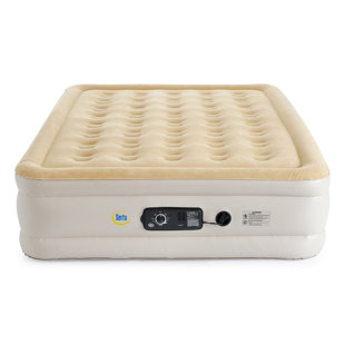 Serta Raised Queen Air Bed Mattress with Built-In neverFLAT AC Air Pump and Bag