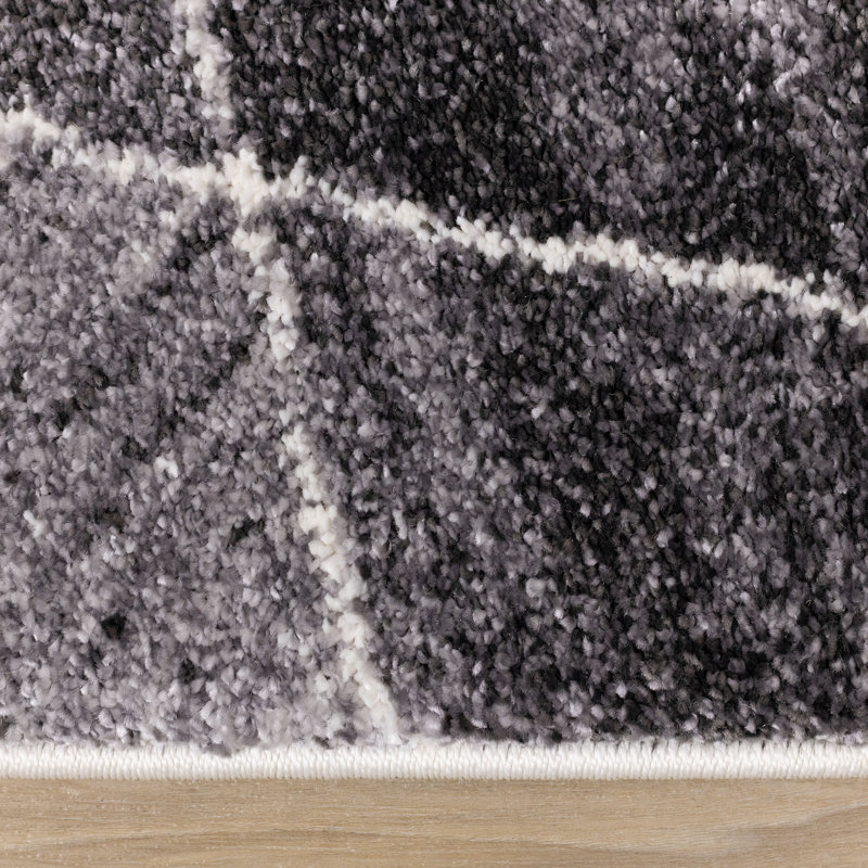 Tapis gris / beige Fordyce, Rectangle 2 pi 0 po x 3 pi 7 po