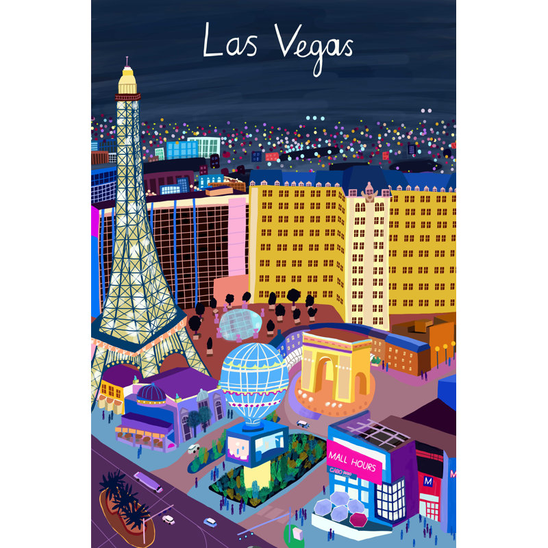 Vue d'en haut Las Vegas, H 18 po x l 12 po