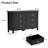 Rilynn Dresser For Bedroom, Modern Black Dresser With 6 Drawers, Wide Chest Of Drawers With Metal Handles-1090174090