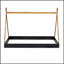 Lit plateforme tapissier de taille moderne avec structure triangulaire pour un confort et un style améliorés