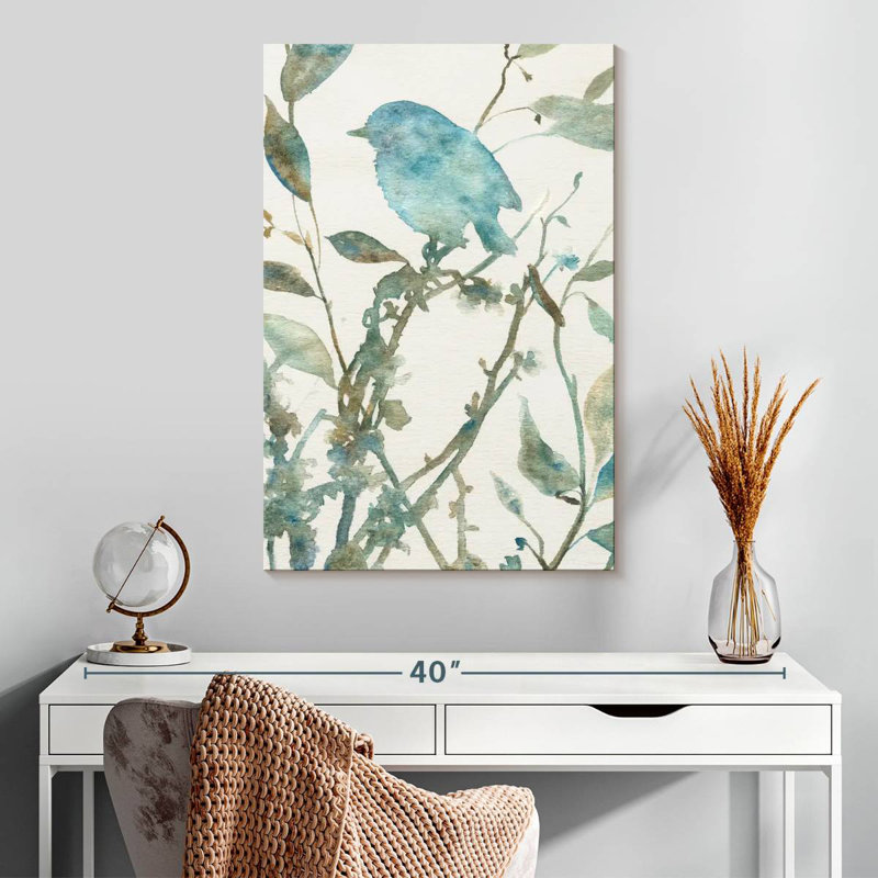 Brampt Teal Bluebird Silhouette II, 30" H x 20" W