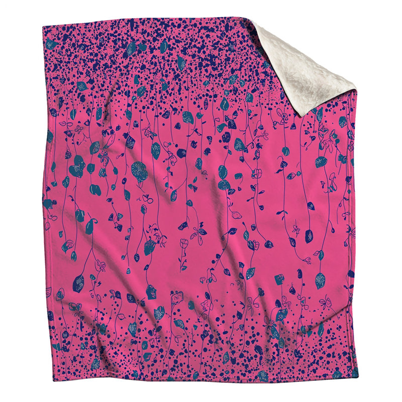 Jeté Floral, L 60 po x l 50 po, Rose floral / abstrait