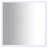  Mirror White Glass 15.7 X 15.7 In Sturdy Square Minimalist