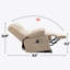 Fauteuil inclinable électrique en chenille de 23 po de large et à dossier haut avec massage par vibration 8 points et chauffage lombaire