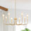 Lustre style chandelier 8 lumières Farmhouse pour cuisine, salon