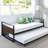 Barrett Metal Daybed with Trundle Pull-Out - Sturdy Black Metal frame - Modern Industrial frame