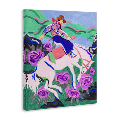 "Bold Hued Cowboy & Horse", art mural par Tim Ottoole