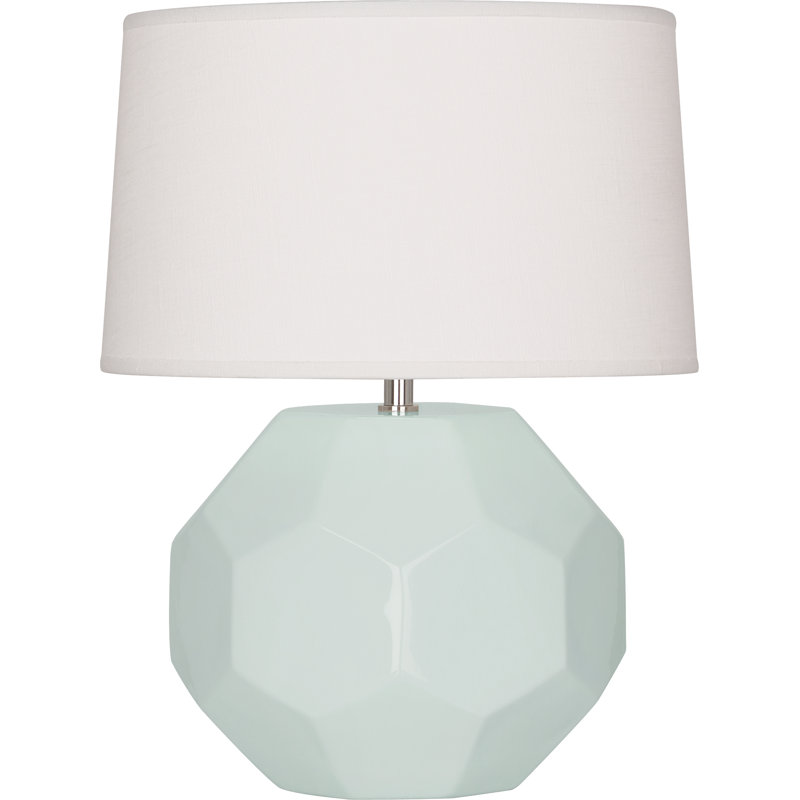 Franklin Table Lamp, 16.5" H x 12.5" W x 12.5" D, Celadon