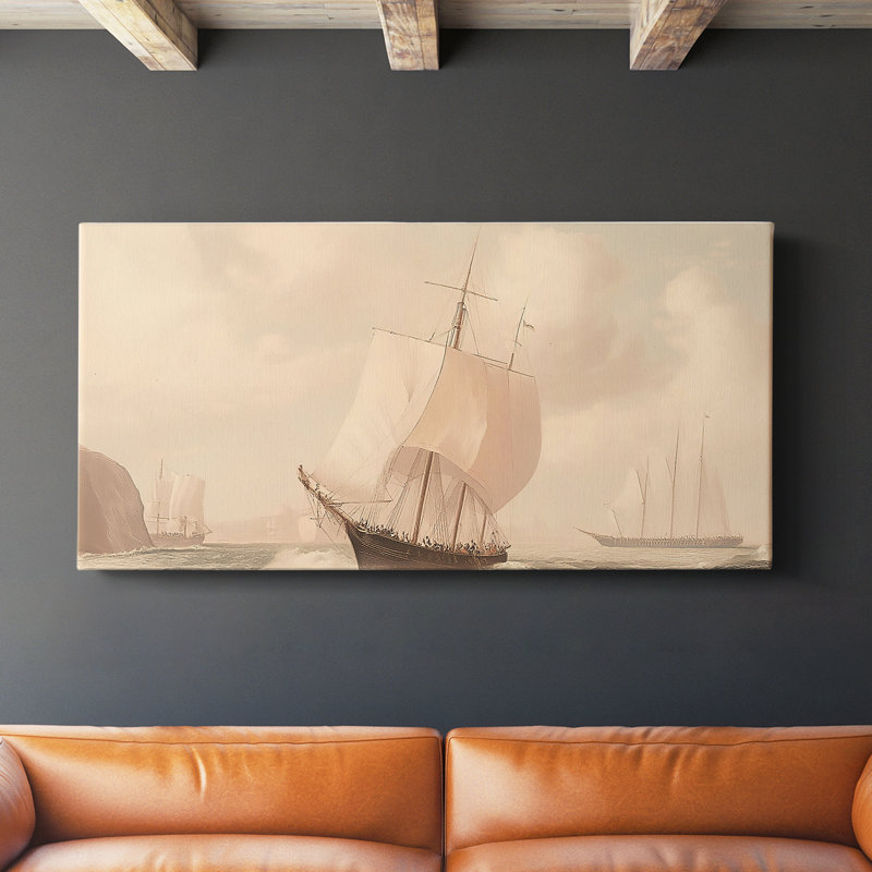 Série nautique-L III - Toile tendue avec châssis - Prêt à accrocher, H 20 po x l 40 po