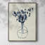 Indigo Floral Vase I, reproduction encadrée - bois massif-1043197819