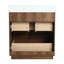 Meuble-lavabo de 30 po avec lavabo simple. Armoire encastrée moderne, double tiroir. Autoportante, bois d'ingénierie, brun. Commode autoportante scintillante à 2 tiroirs. Décoration enchanteresse-121099795-121099793
