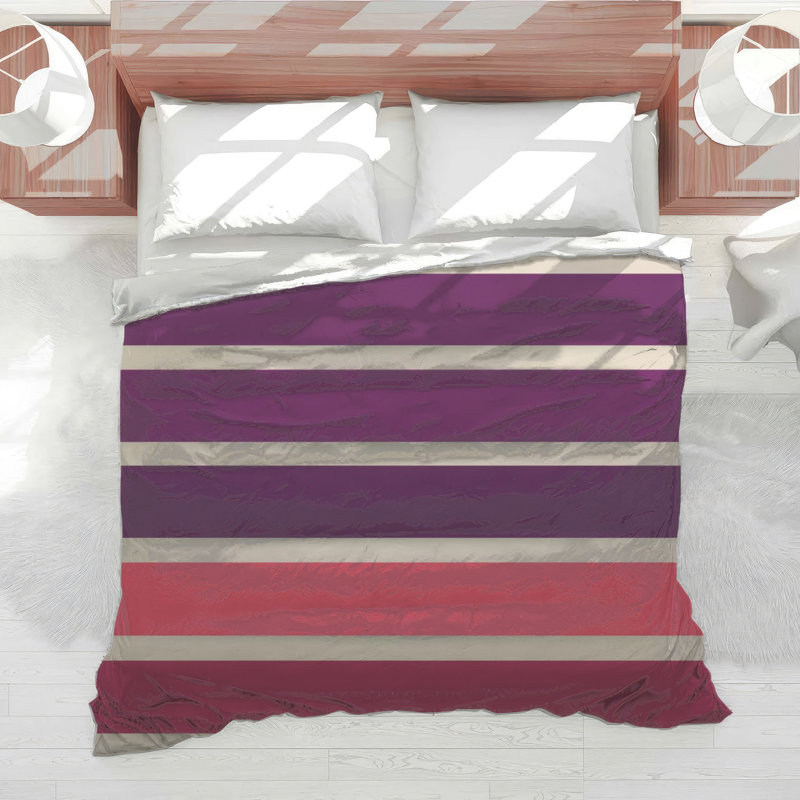 Purple Stripes Comforter, Twin