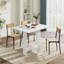 Foldable Wooden Drop Leaf Dining Table-2099239251
